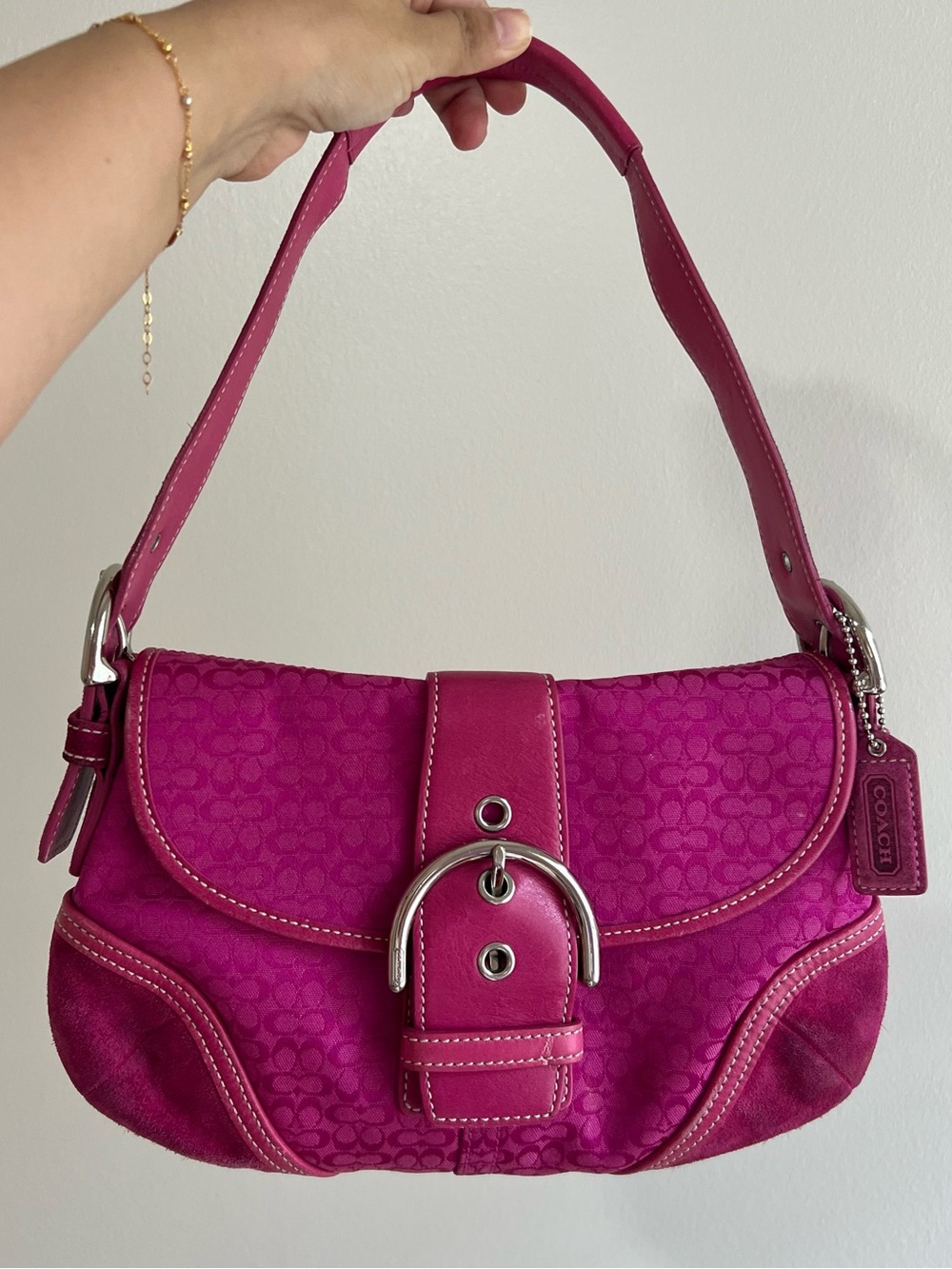 Vintage Coach Soho Small Signature Flap Shoulder Bag